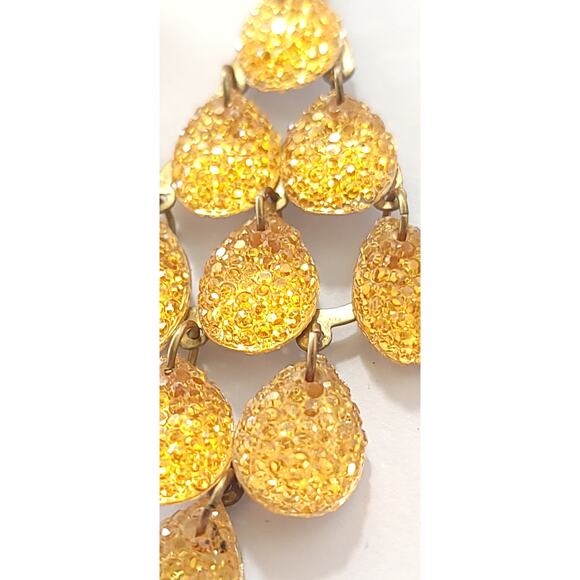 Vintage Golden Textured Drop Earrings - Picture 6 of 10